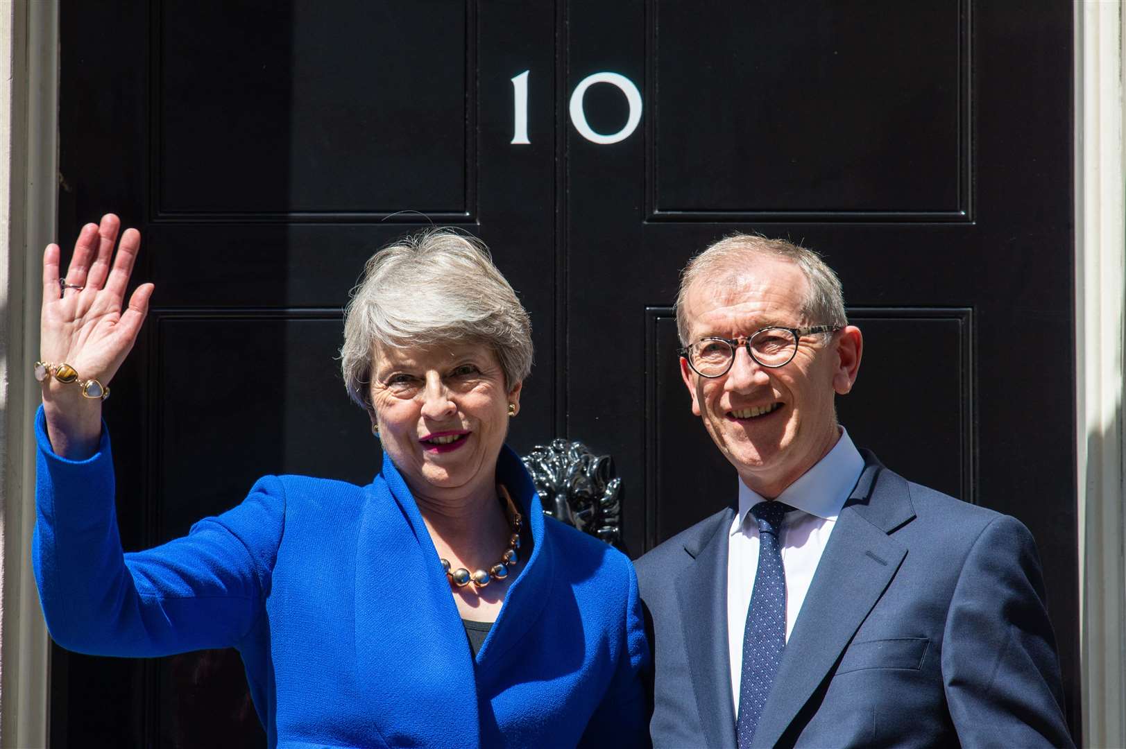 Theresa May with her husband Philip (Dominic Lipinski/PA)