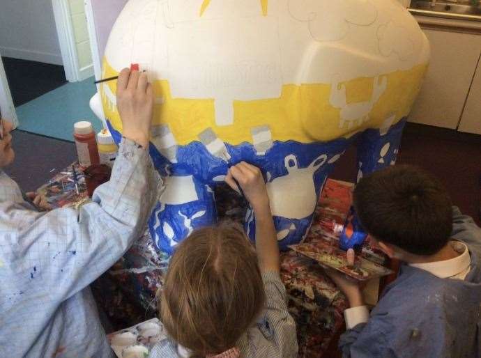 Children in Maidstone designed Elmer sculptures for the Big Heart of Kent Parade. Picture: Heart of Kent Hospice