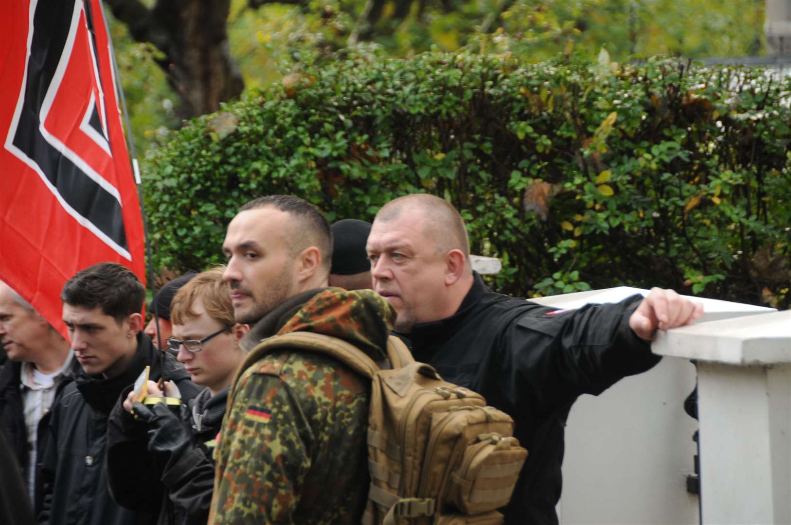 Another picture reportedly showing Cllr Andy Weatherhead at the rally. Picture: Hope Not Hate