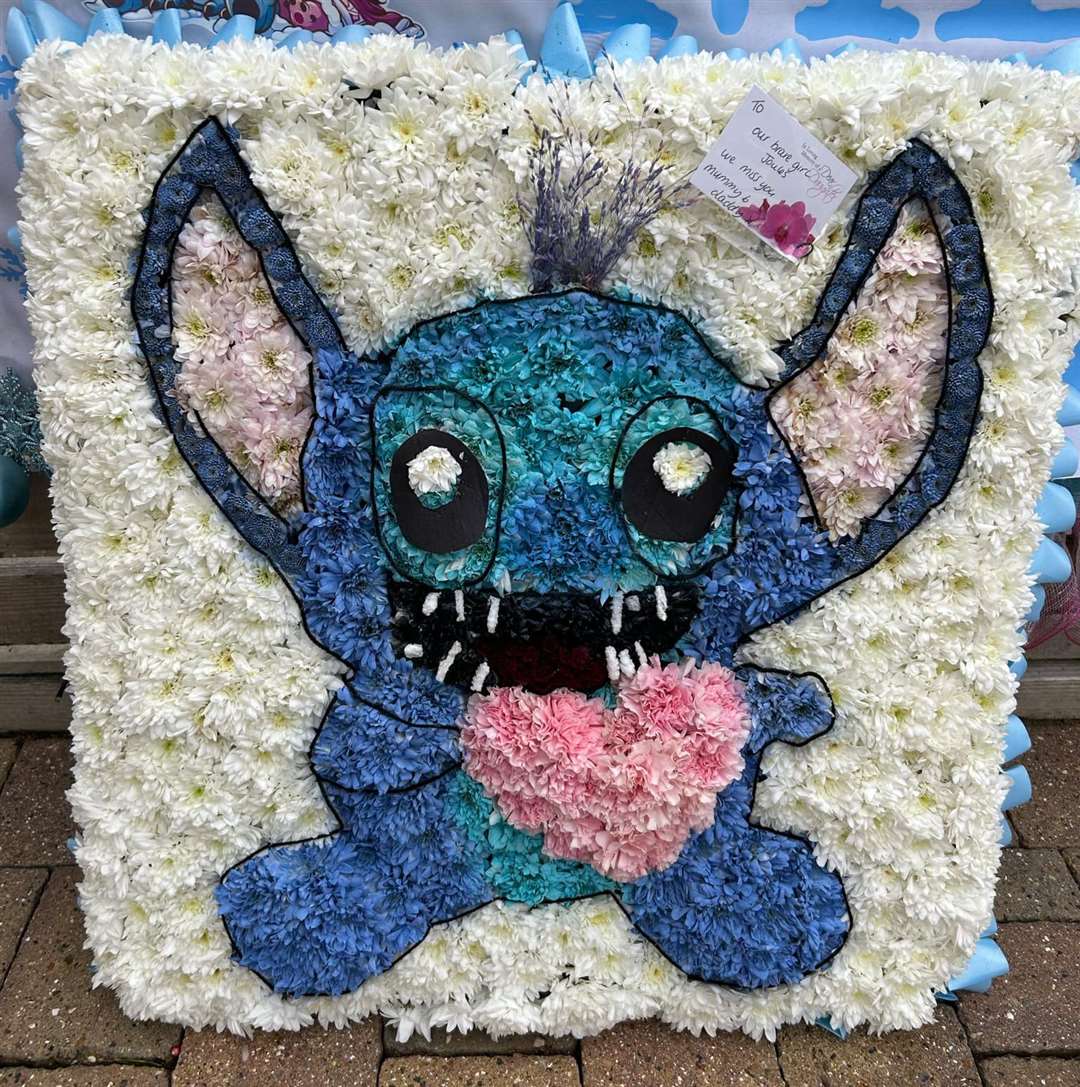 Her funeral featured Stitch characters, her dogs and her barn own