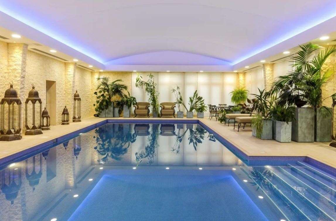 The spectacular indoor pool - wow! Picture: Zoopla / Knight Frank