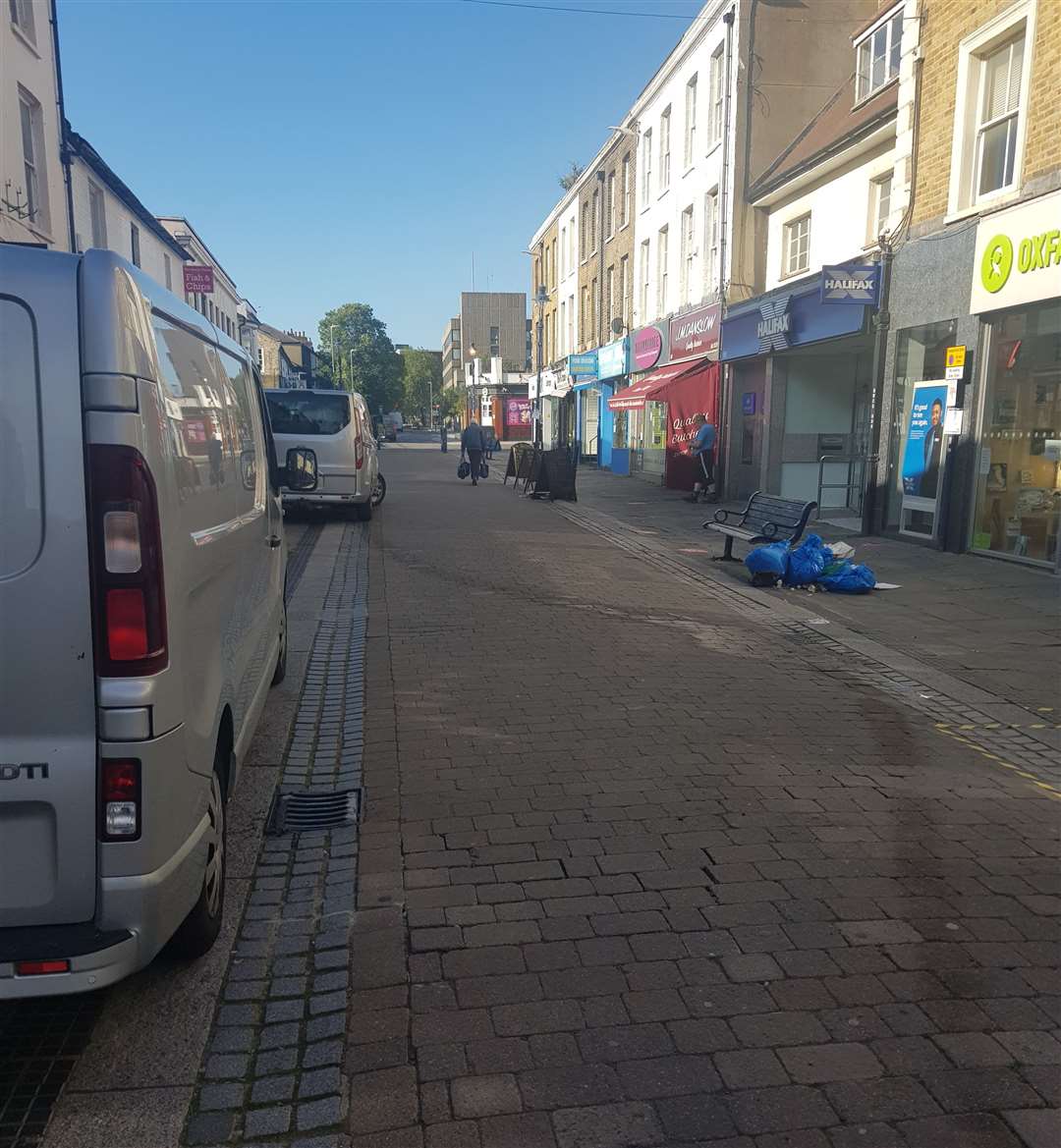 Windmill Street in Gravesend town centre is a vehicle access point for many of the businesses