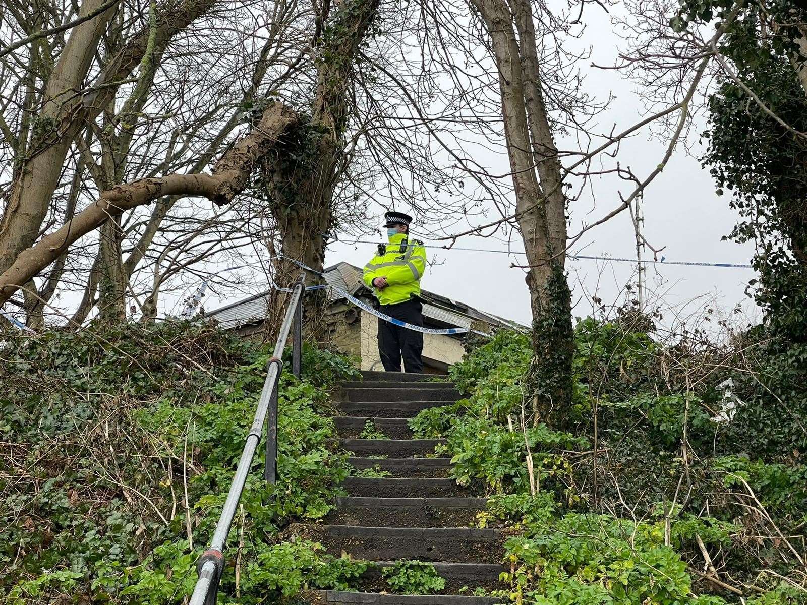 Police guard BCB Garage in Dover Picture: UKNIP