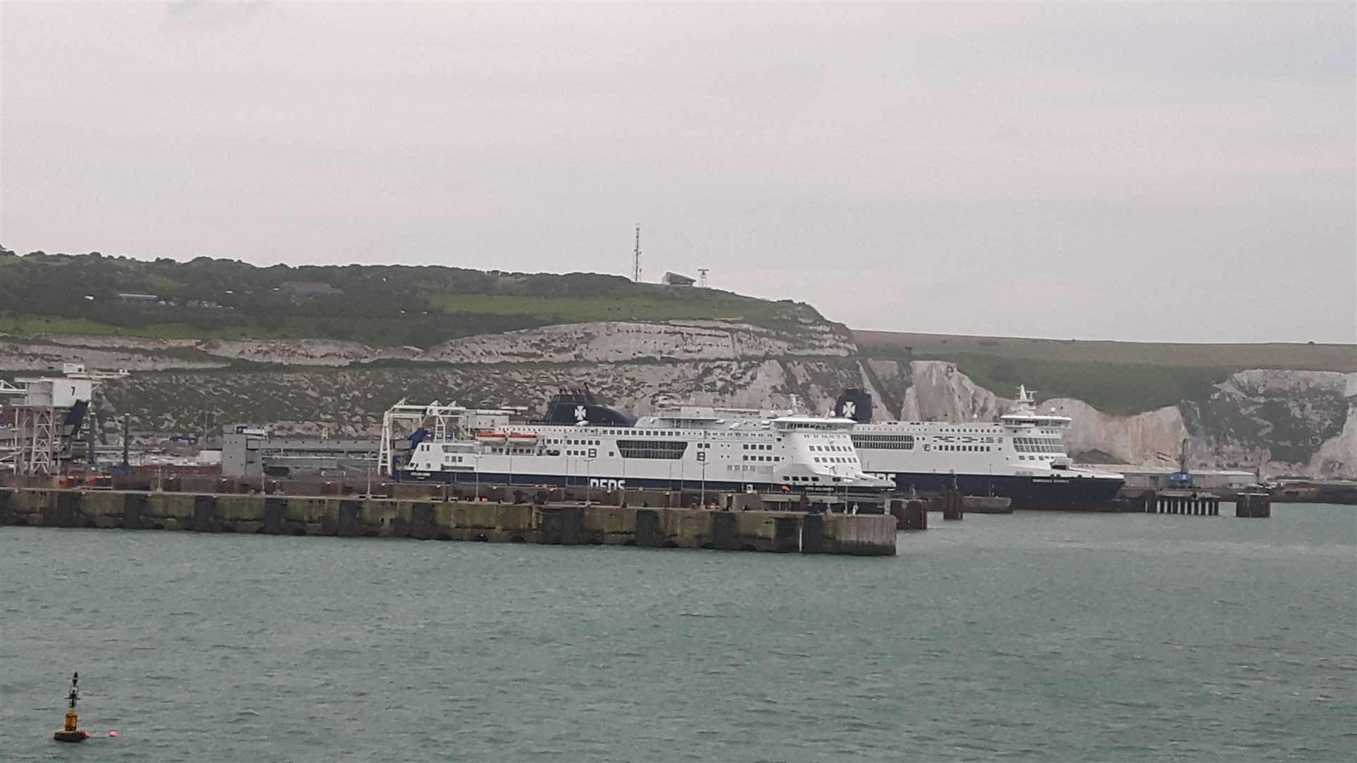 Dover cliffs and Eastern Docks