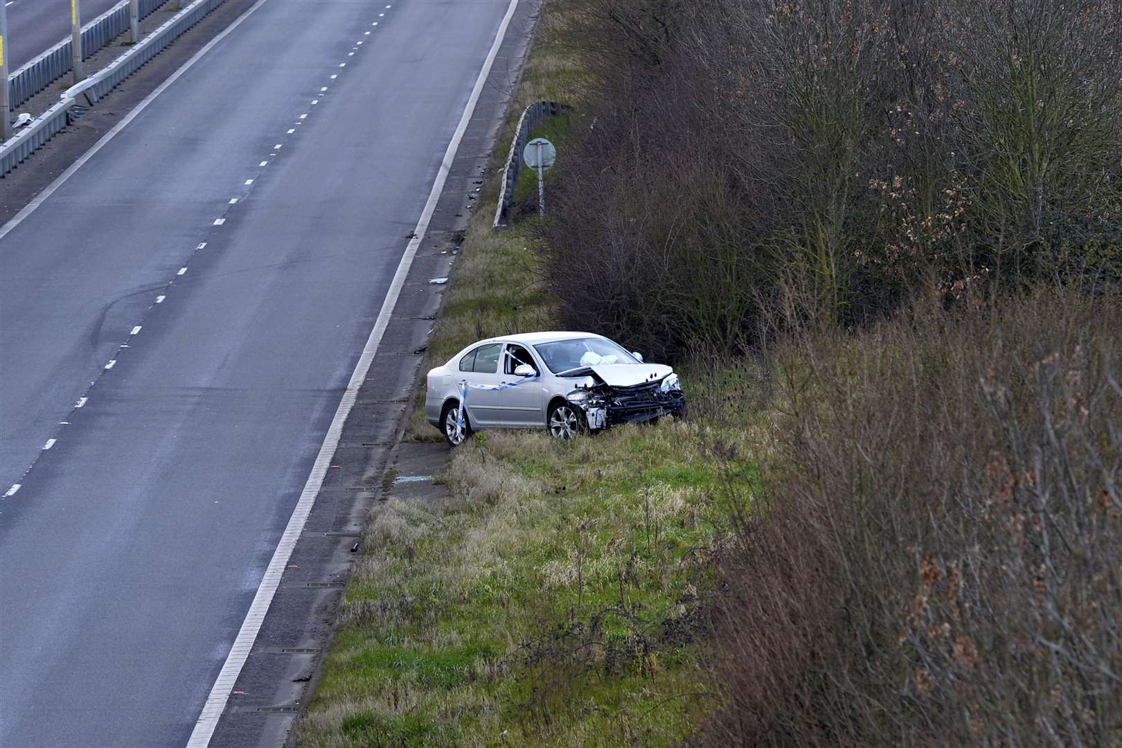 In 2016 three cars were left on the side of Thanet Way having crashed weeks earlier. Picture: Ruth Cuerden