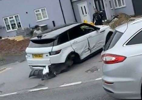 At least four cars appear to be damaged. Picture: @arthurteodoro946/TikTok