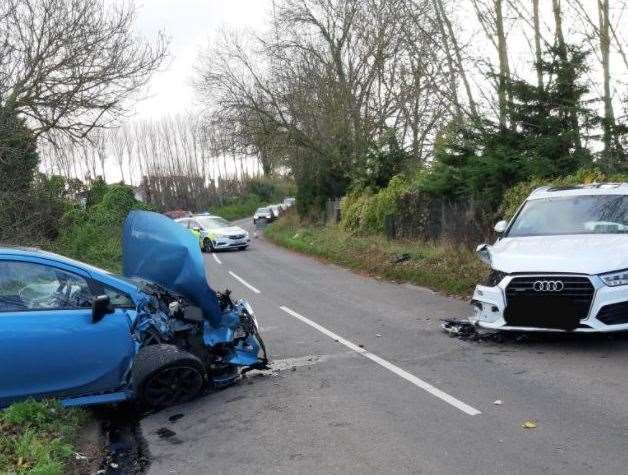 Police have been called to a crash in Oak Road, Upchurch. Picture: @KentPoliceSwale
