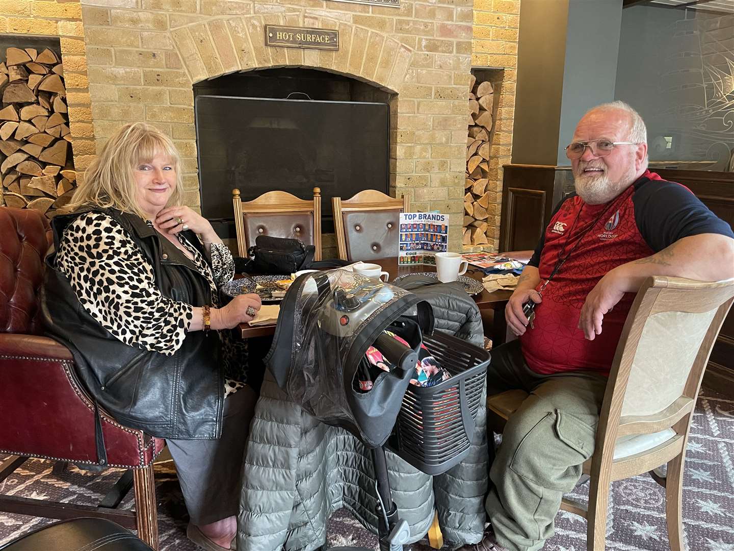 Marilyn and Ira Hornigold, from Minster, enjoyed their breakfast inside the Belle and Lion Wetherspoons pub in Sheerness High Street