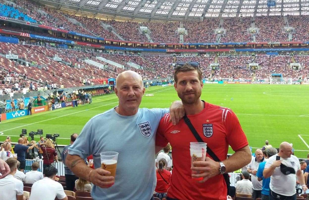Terry Matson and his son Jordan in Russia for the World Cup 2018 tournament