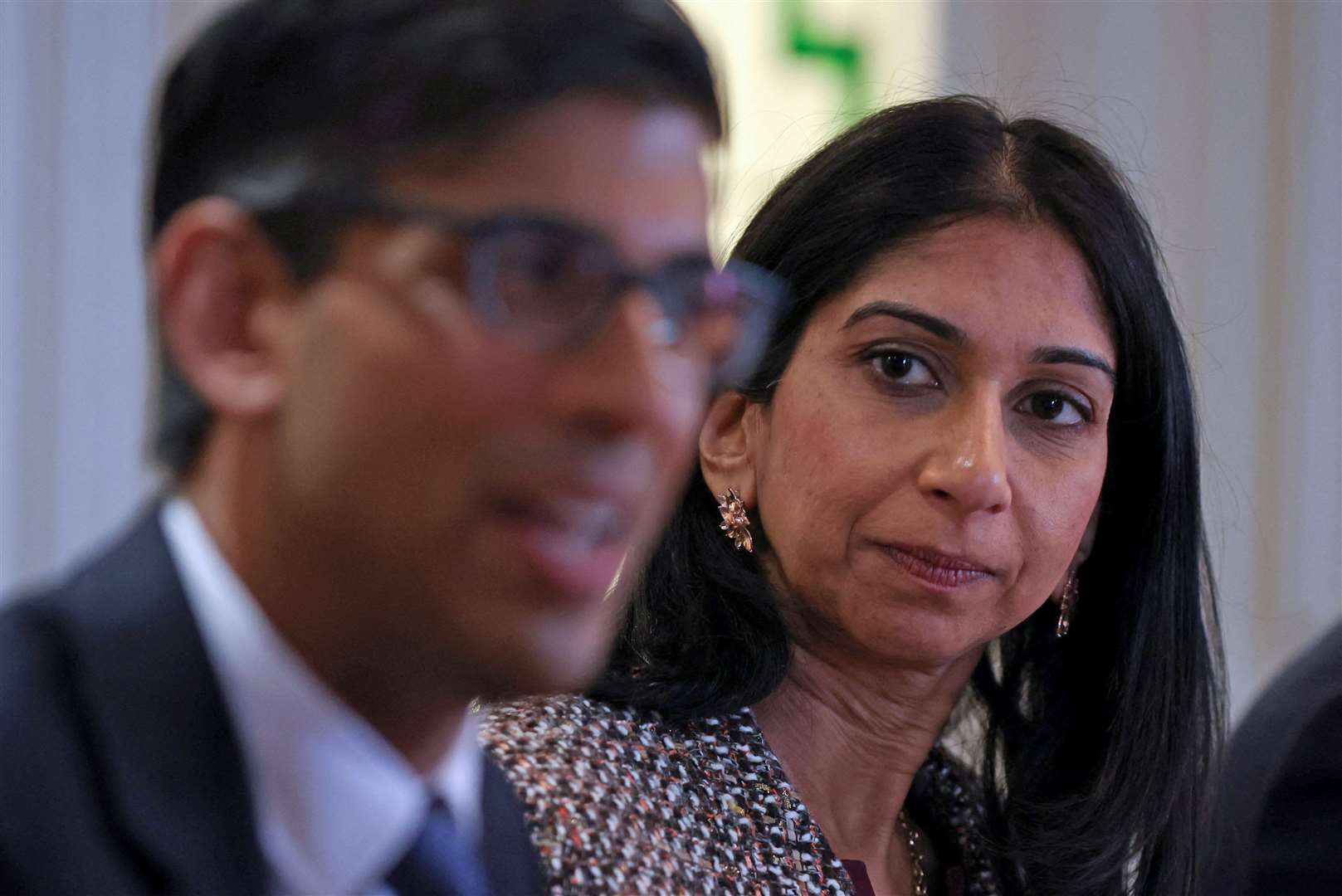 Sacked home secretary Suella Braverman voted against the Rwanda Bill at third reading (Phil Noble/PA)