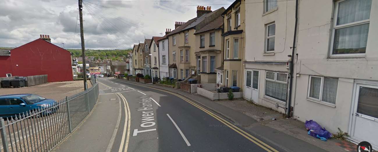 Tower Hamlets Road in Dover where the incident took place