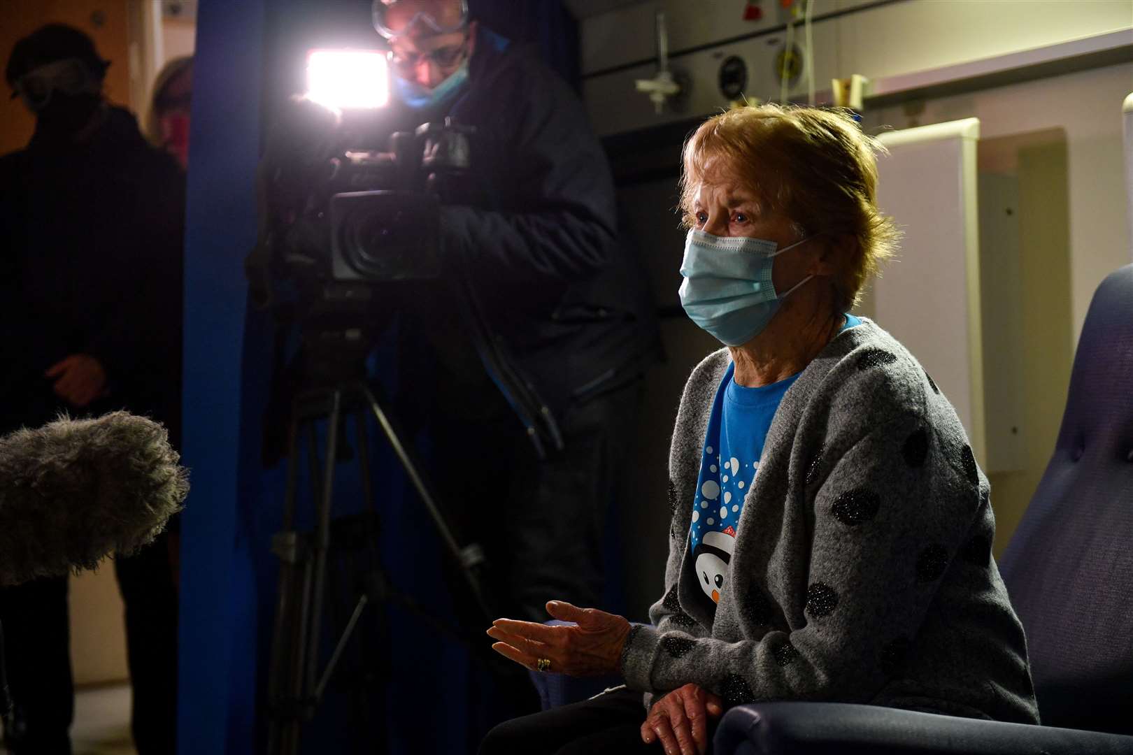 Margaret Keenan speaks to the media (Jacob King/PA)