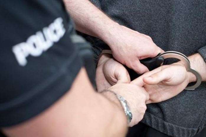 The police officer lief about the circumstances in which he retrieved the stolen handcuffs Stock picture