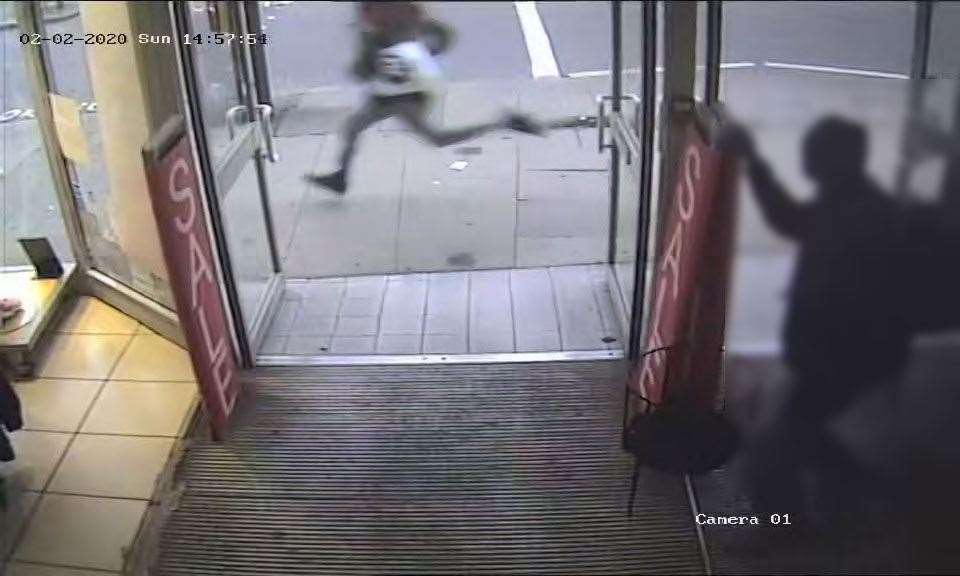 CCTV footage of Sudesh Amman running along Streatham High Road as he stabbed passers-by (Metropolitan Police/PA)