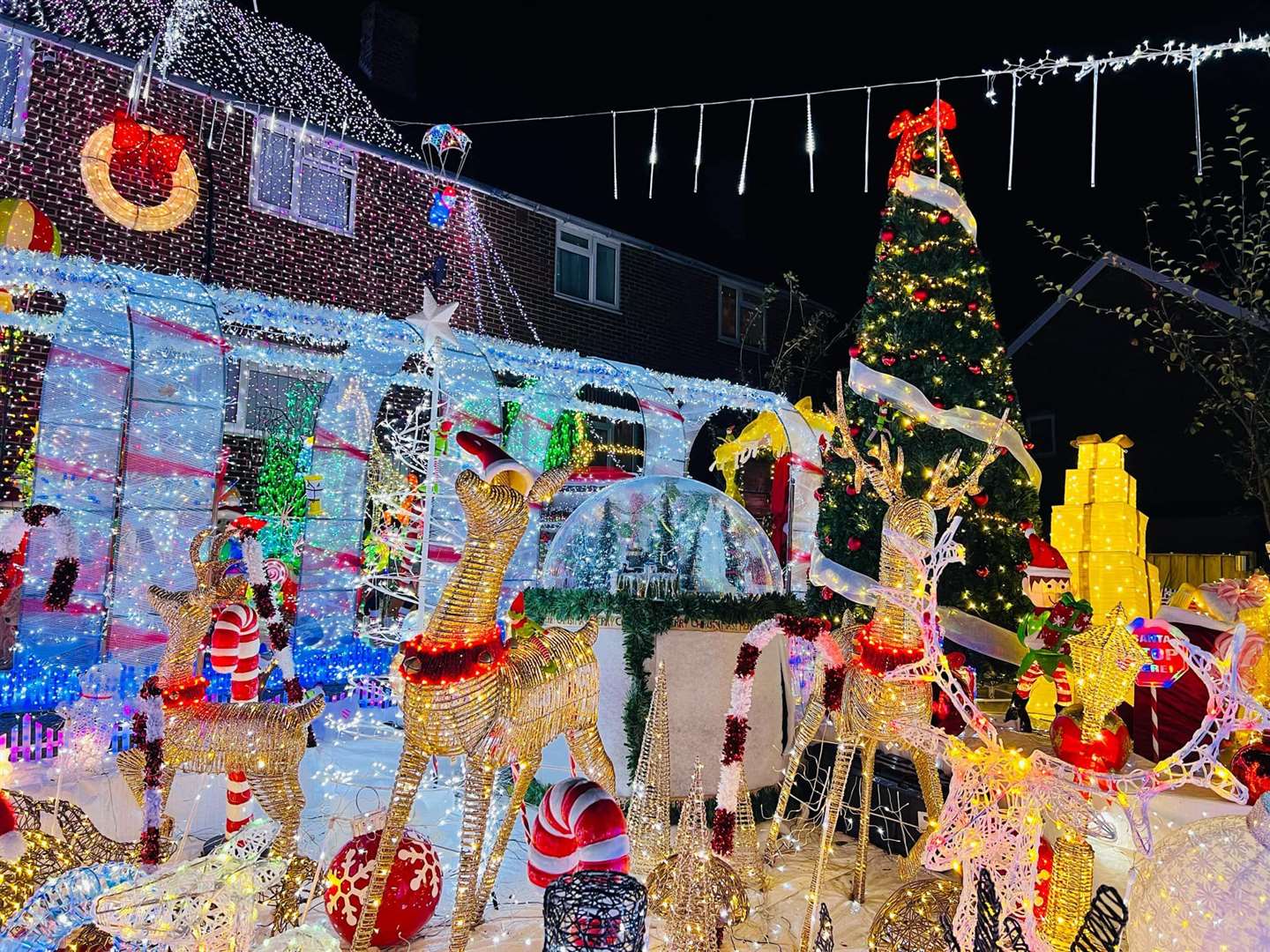 The Clark family have decorated their home in Colonels Lane, Boughton-under-Blean. Picture: Ellie Clark