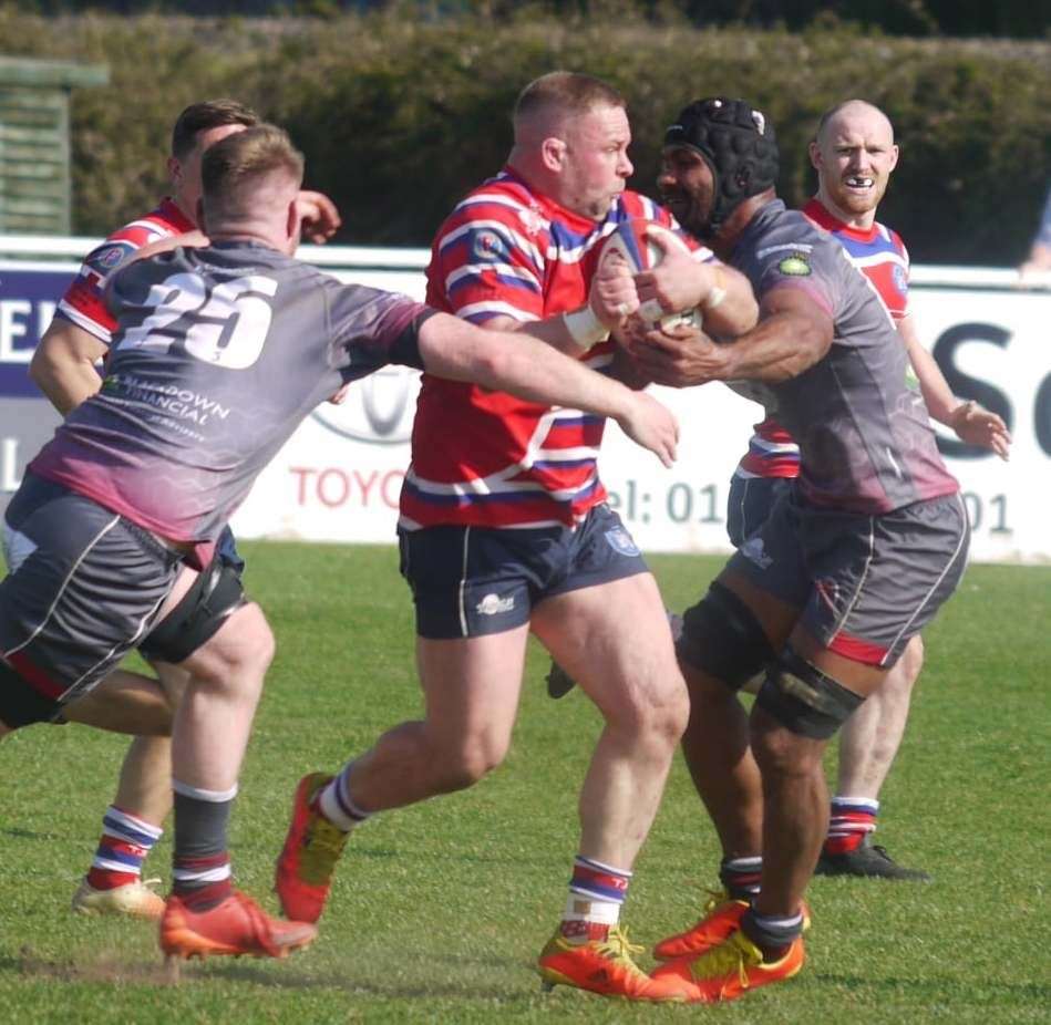 Tonbridge Juddians' Ryan Jackson stands his ground against Taunton. Picture: Adam Hookway