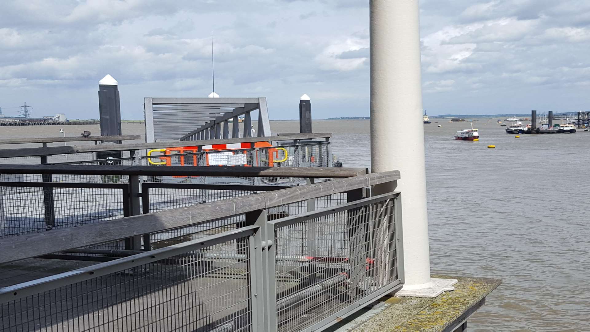 The ferry is unable to use the pontoon off Gravesend Town Pier