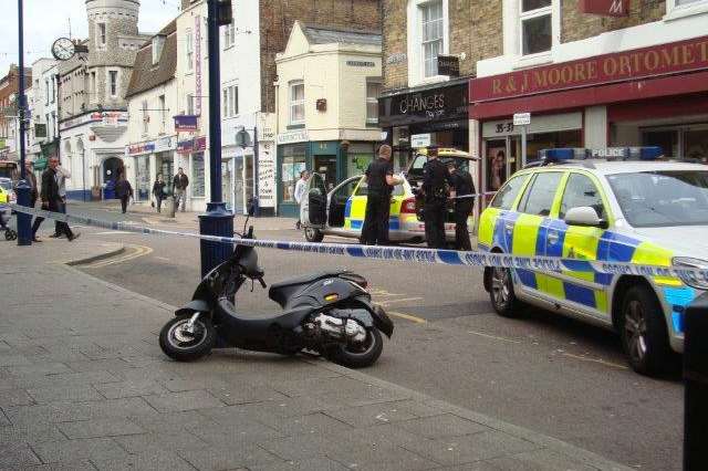The scene of the attempted robbery. Picture: Fred Brand