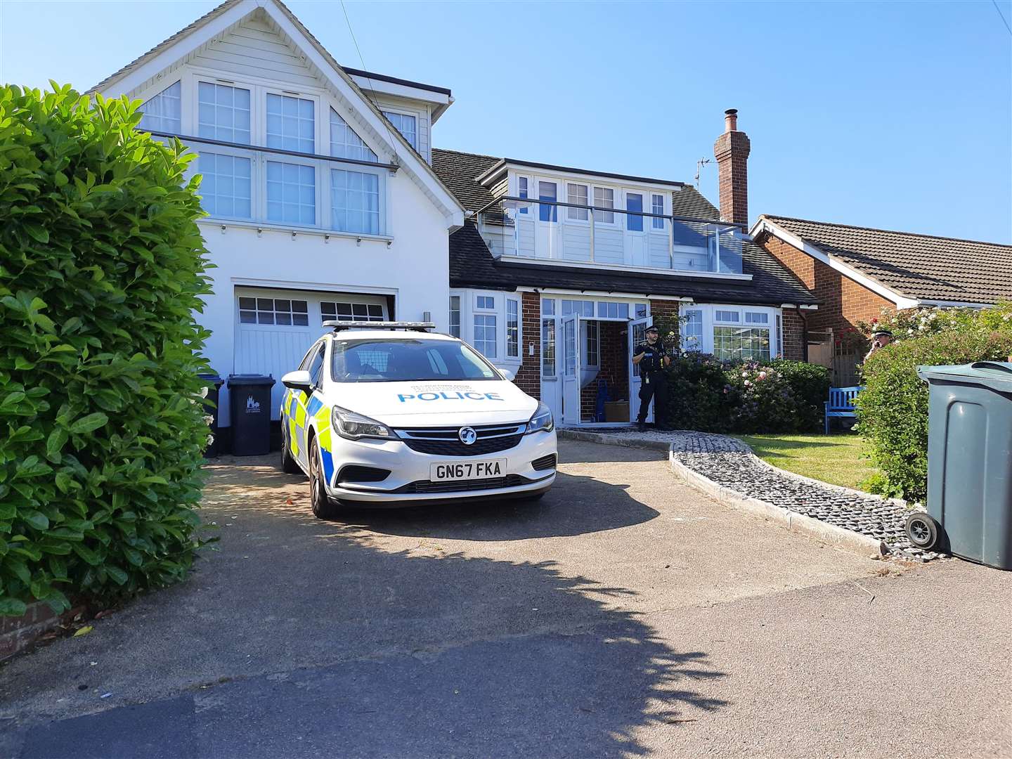 Police at a property in Joy Lane, Whitstable