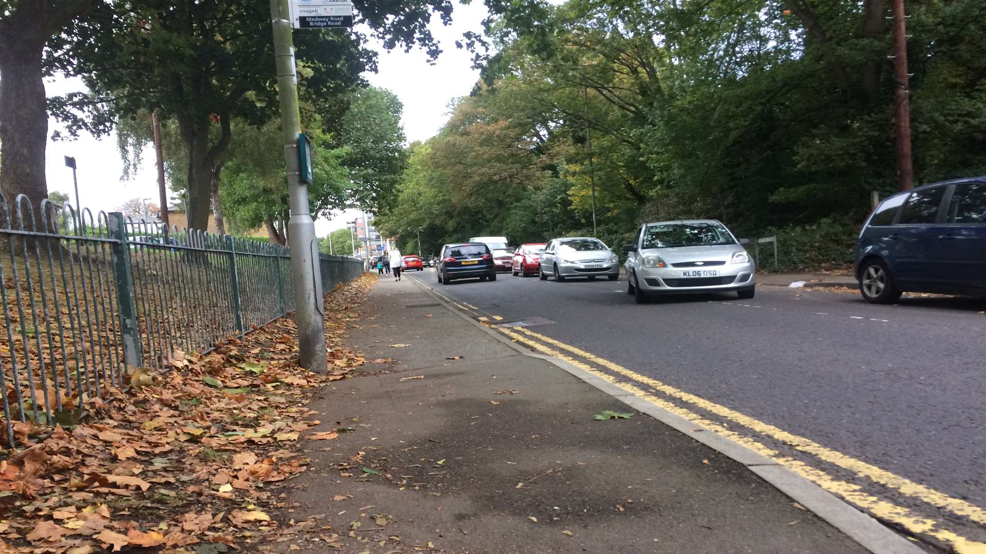 The scene where the two brothers were hit by the car.