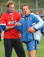 The Prince chats to Alan Curbishley. Picture: KATHARYN BOUDET