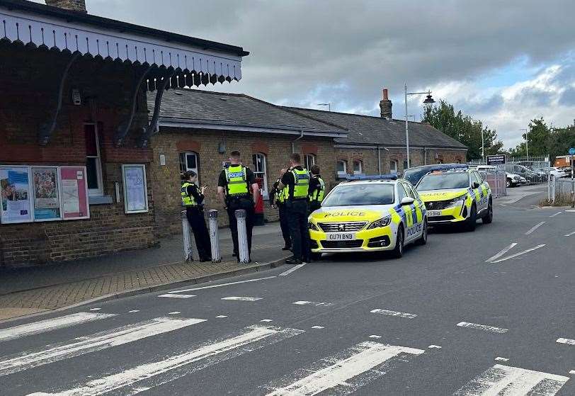 No arrests were made after the unpaid fare at Canterbury East this morning