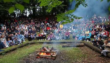 The final camp fire at the site. Picture: KATHARYN BOUDET