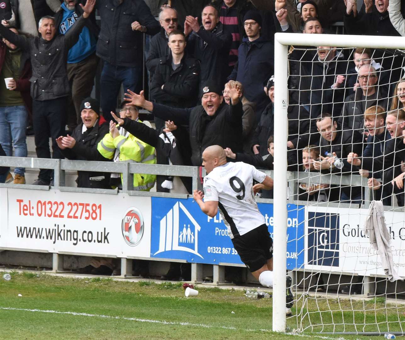 Dartford no.9 Elliott Romain has made a terrific impact since signing in October Picture: Ken Mears