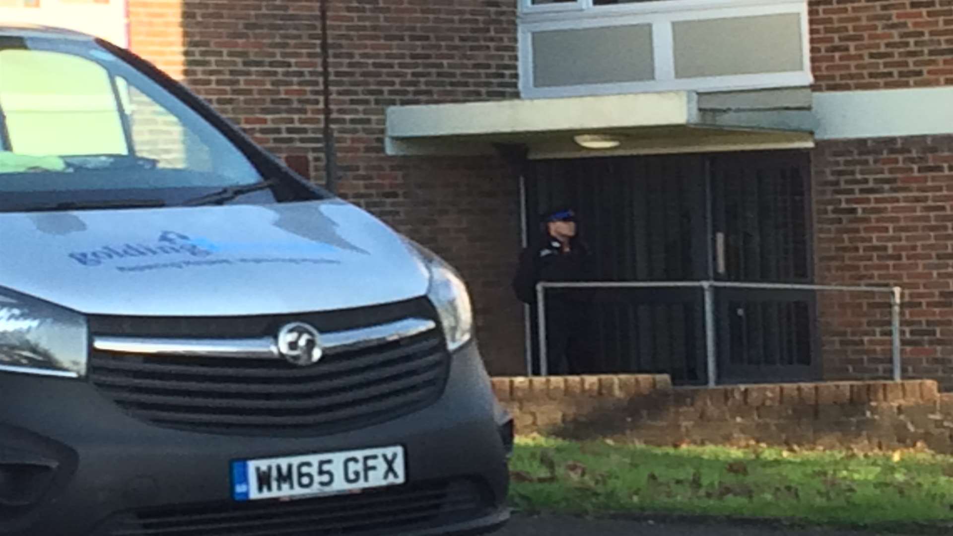 Police outside Eastfield House