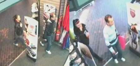 CCTV of a number of thefts from sports stores