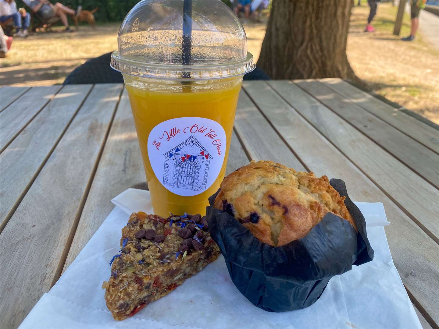 You can't beat freshly baked cakes and a cold orange juice. Picture: Sam Lawrie