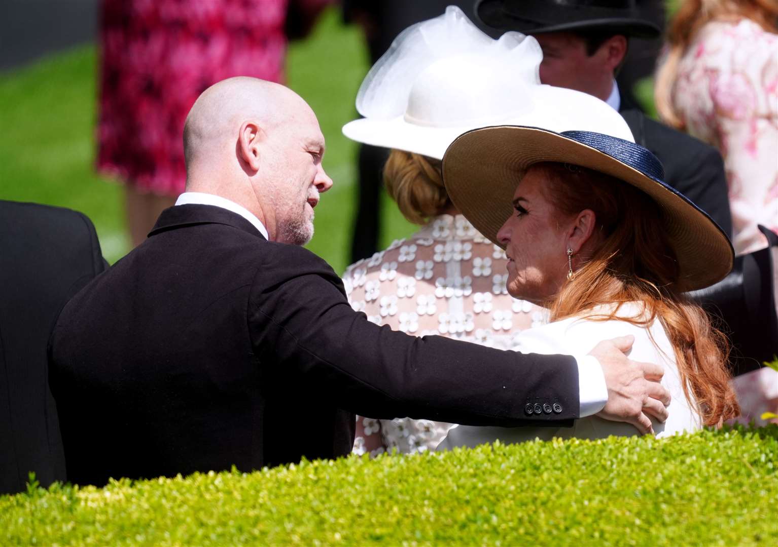 Mike Tindall and Sarah, Duchess of York were spotted chatting (David Davies/PA)