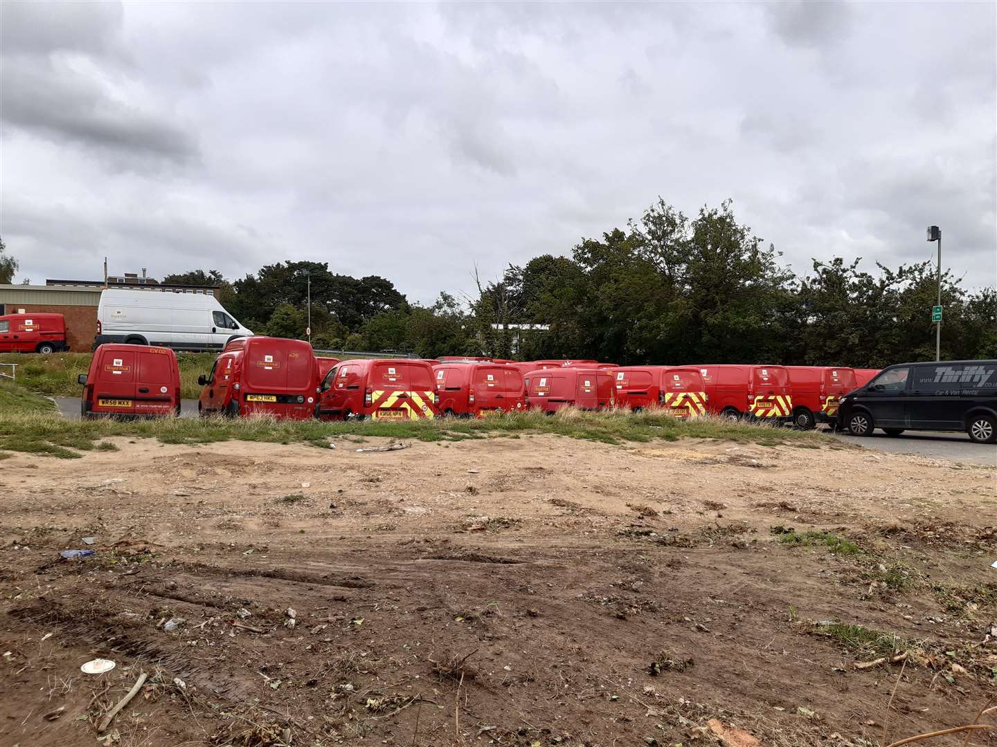 Private vehicles can no longer park in the yard, leaving just Royal Mail vans