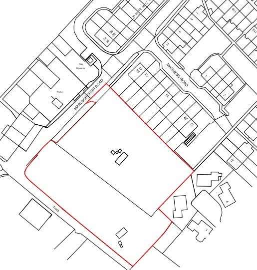 The site where nine homes are planned at Marlborough Road, Deal