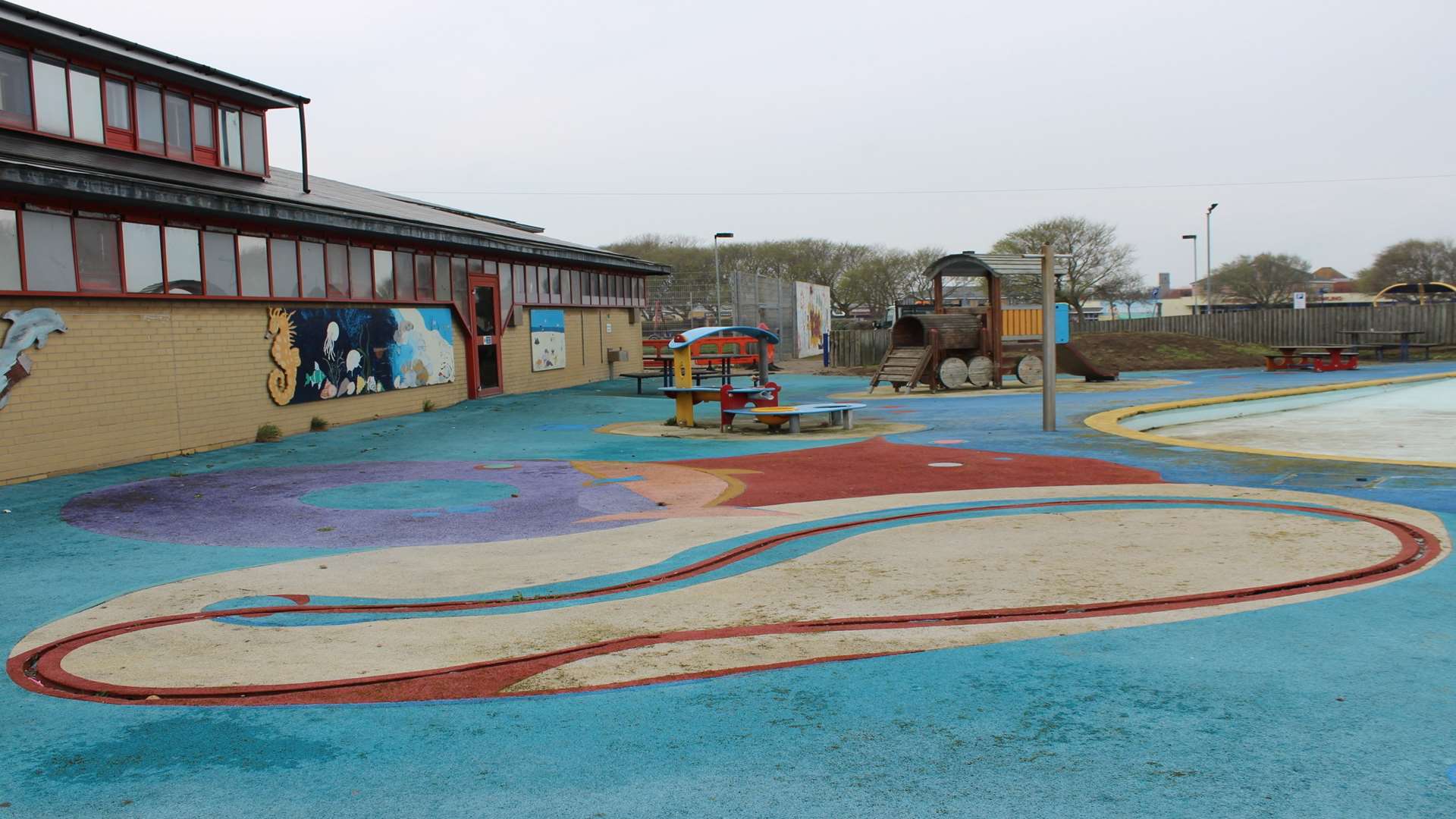 The paddling pool before its transformation.