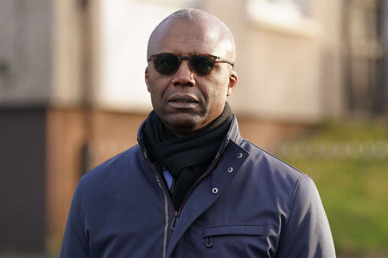 Dr Patrick Roach, general secretary of NASUWT, on the picket lines in Glasgow (Andrew Milligan/PA)