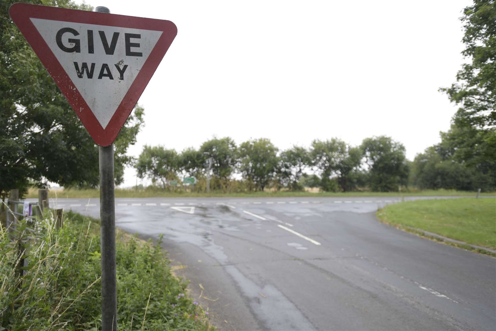 Scene of a fatal crash on the A259 Brenzett Straight, Old Romney..Picture: Barry Goodwin. (14788556)