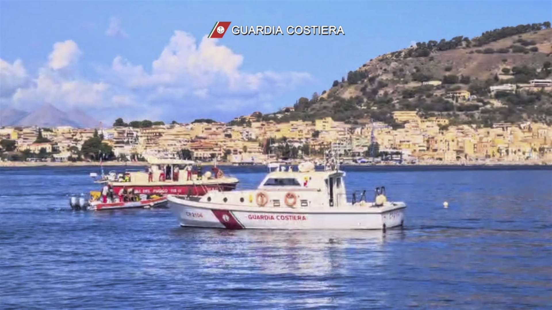 Rescue operations in the stretch of sea near Palermo (Italian Coast Guard/AP)