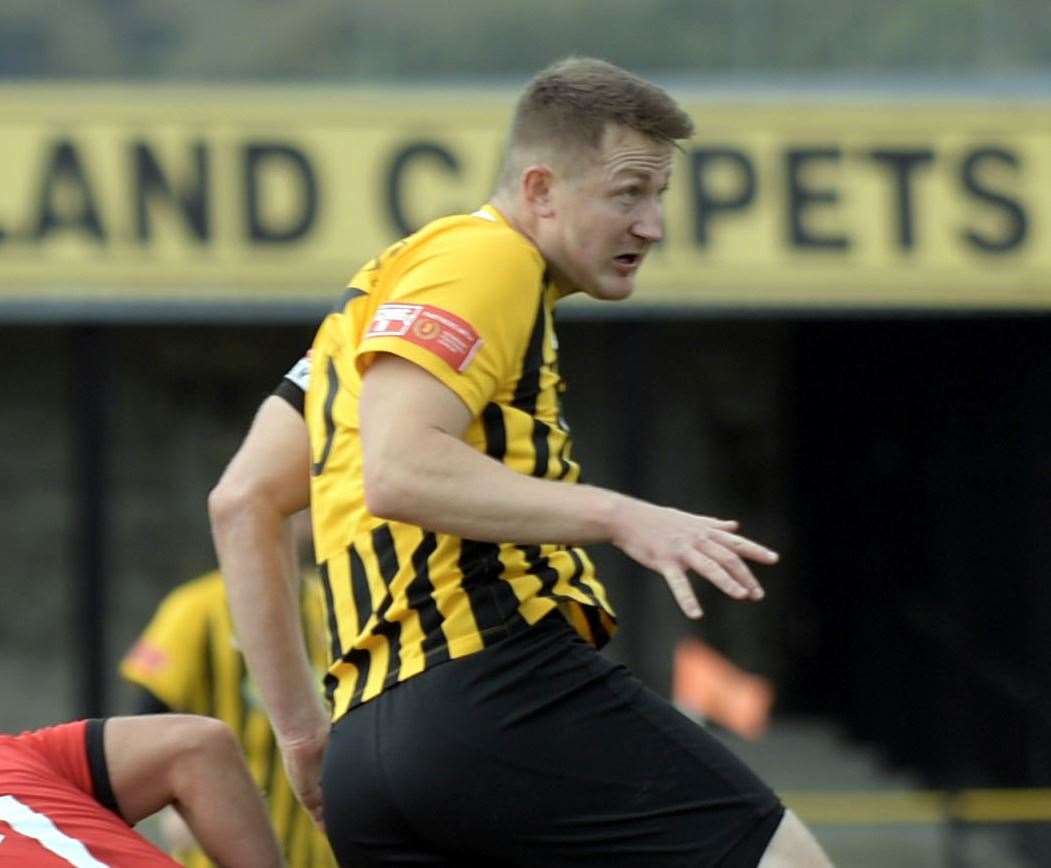 Folkestone captain Callum Davies Picture: Barry Goodwin