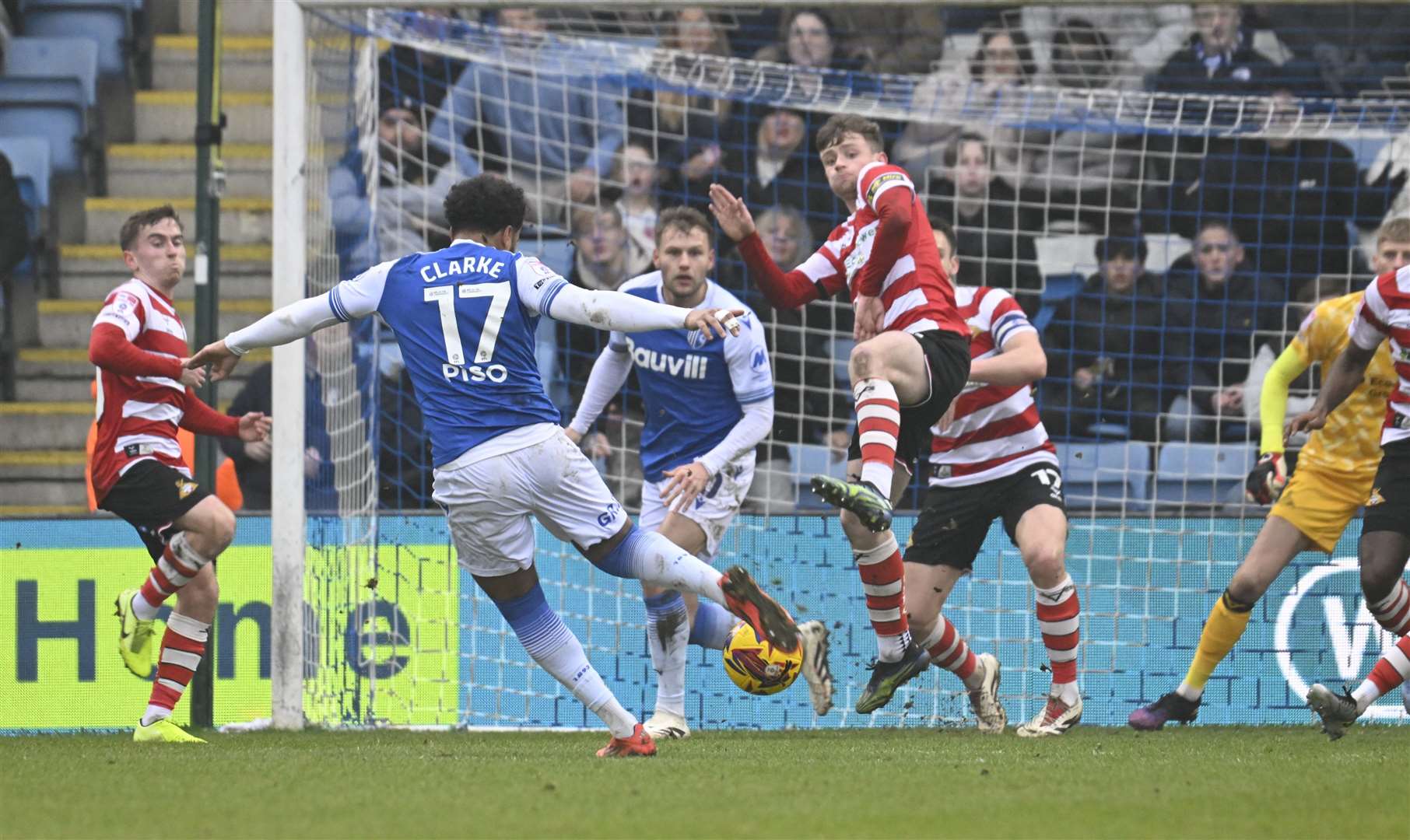 Jayden Clake has a shot at goal for the Gills Picture: Barry Goodwin