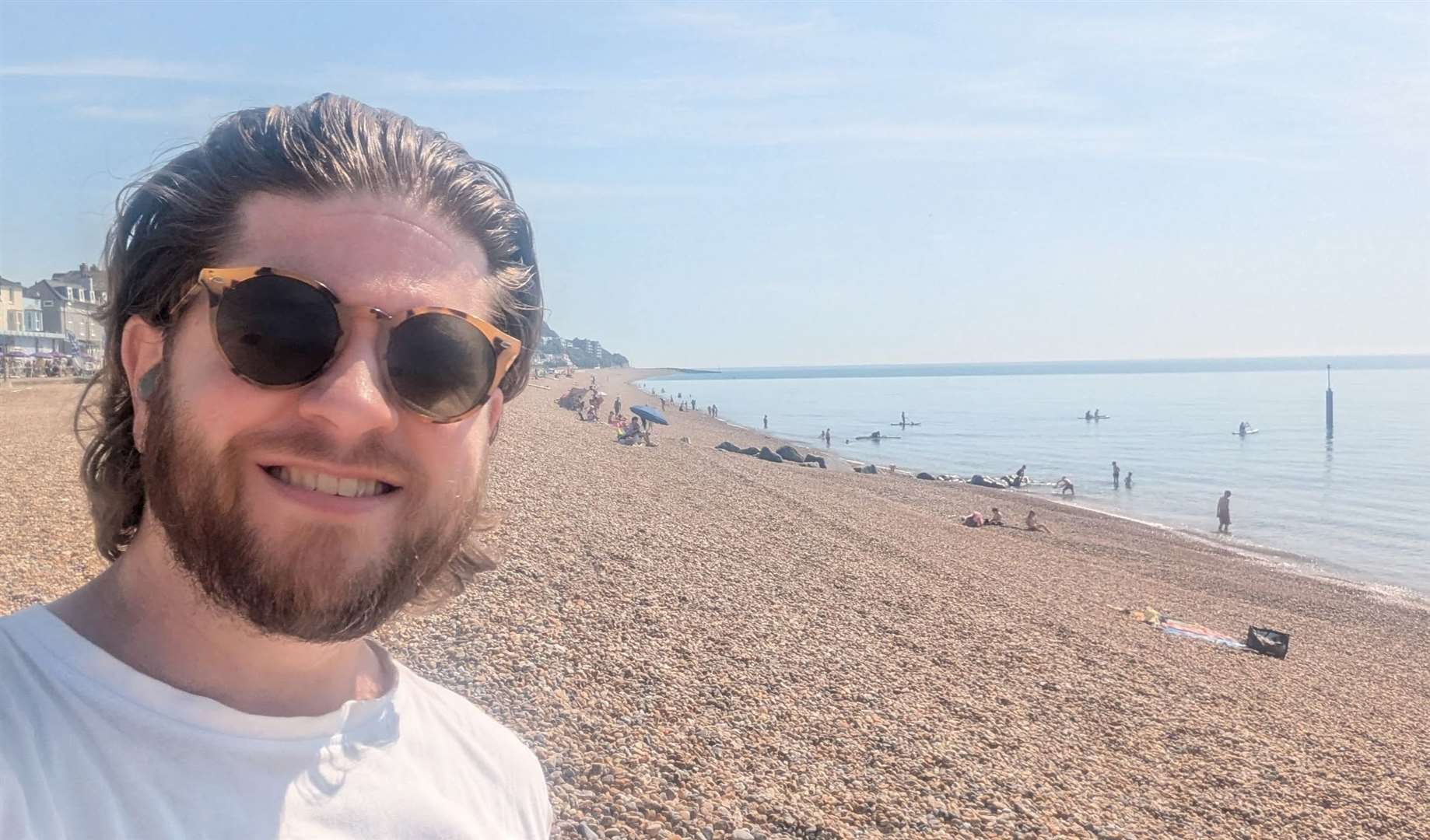 Reporter Rhys Griffiths walked from Folkestone harbour to Hythe via Sandgate