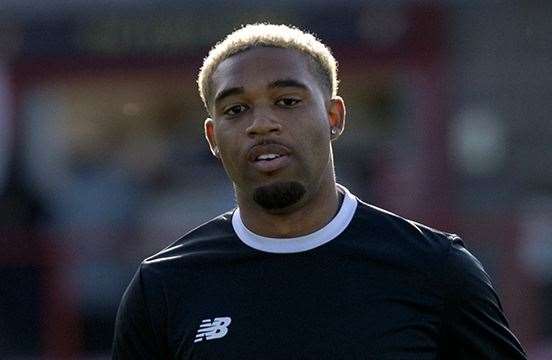 Jordon Ibe - warming up for Ebbsfleet ahead of Saturday’s FA Cup tie with Slough Town. Picture: Adam Mitten