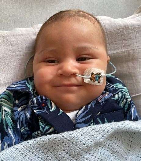 Leo Andrews was born with an incredibly rare condition. Picture: Lucinda Andrews