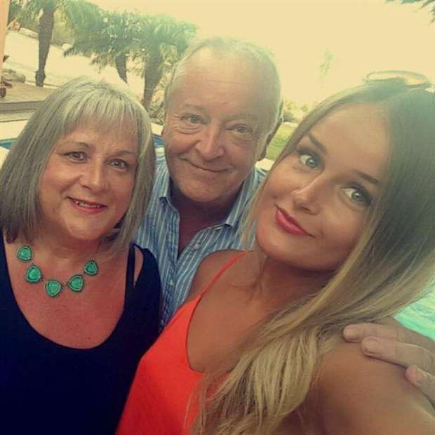 Molly on holiday with her parents