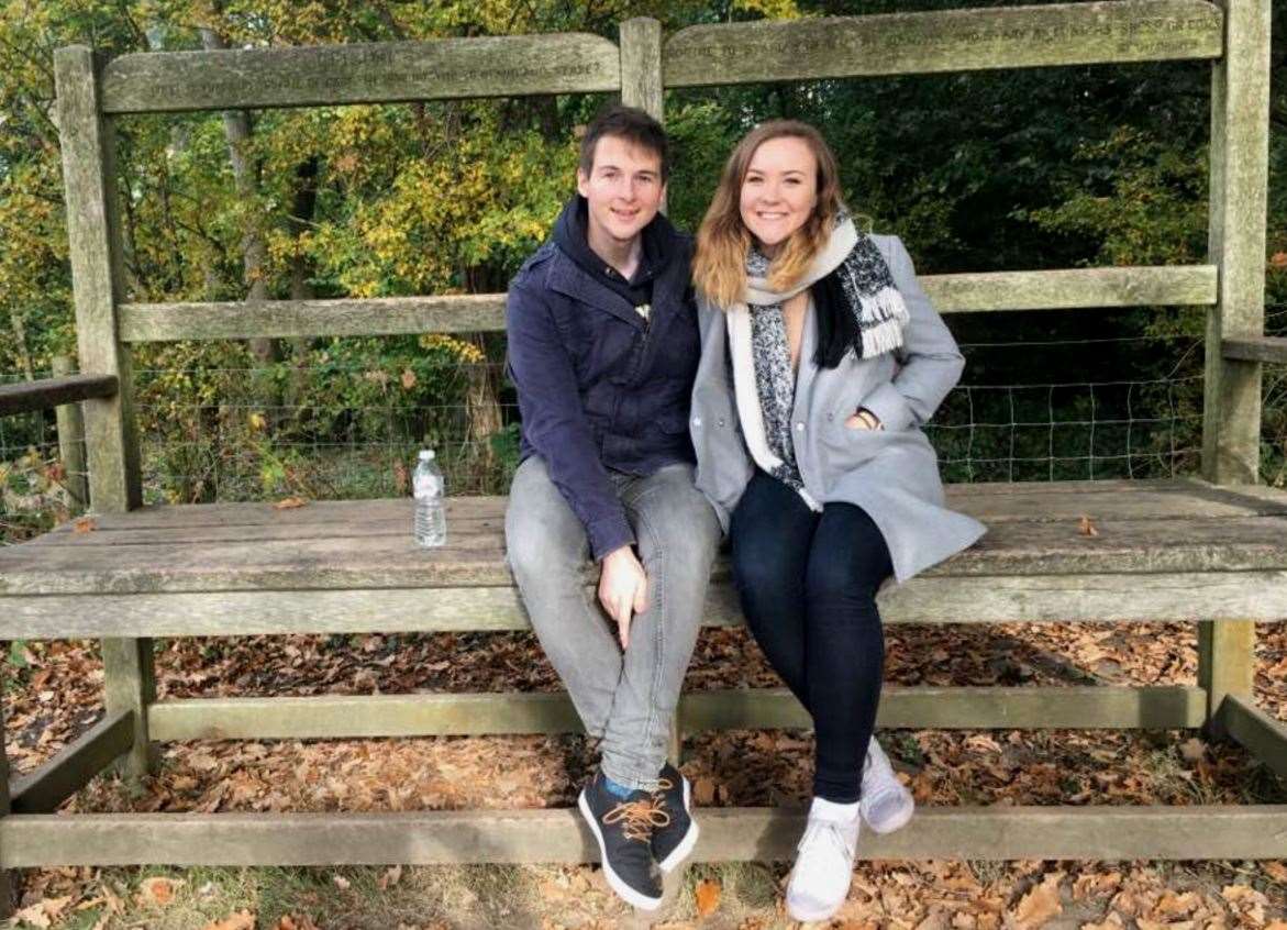 Charlie Davey with girlfriend Hannah Jackson