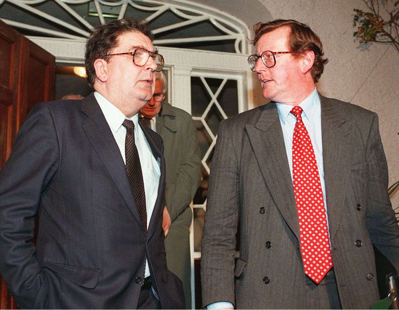 John Hume with David Trimble (PA)