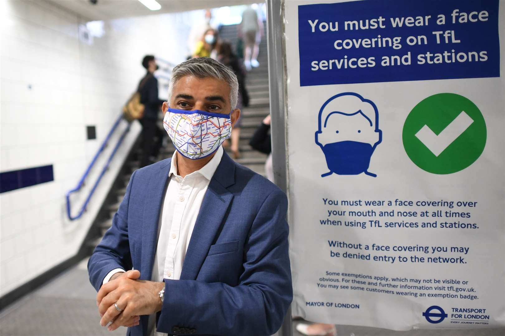 Mayor of London Sadiq Khan at Bond Street Underground station (Stefan Rousseau/PA)