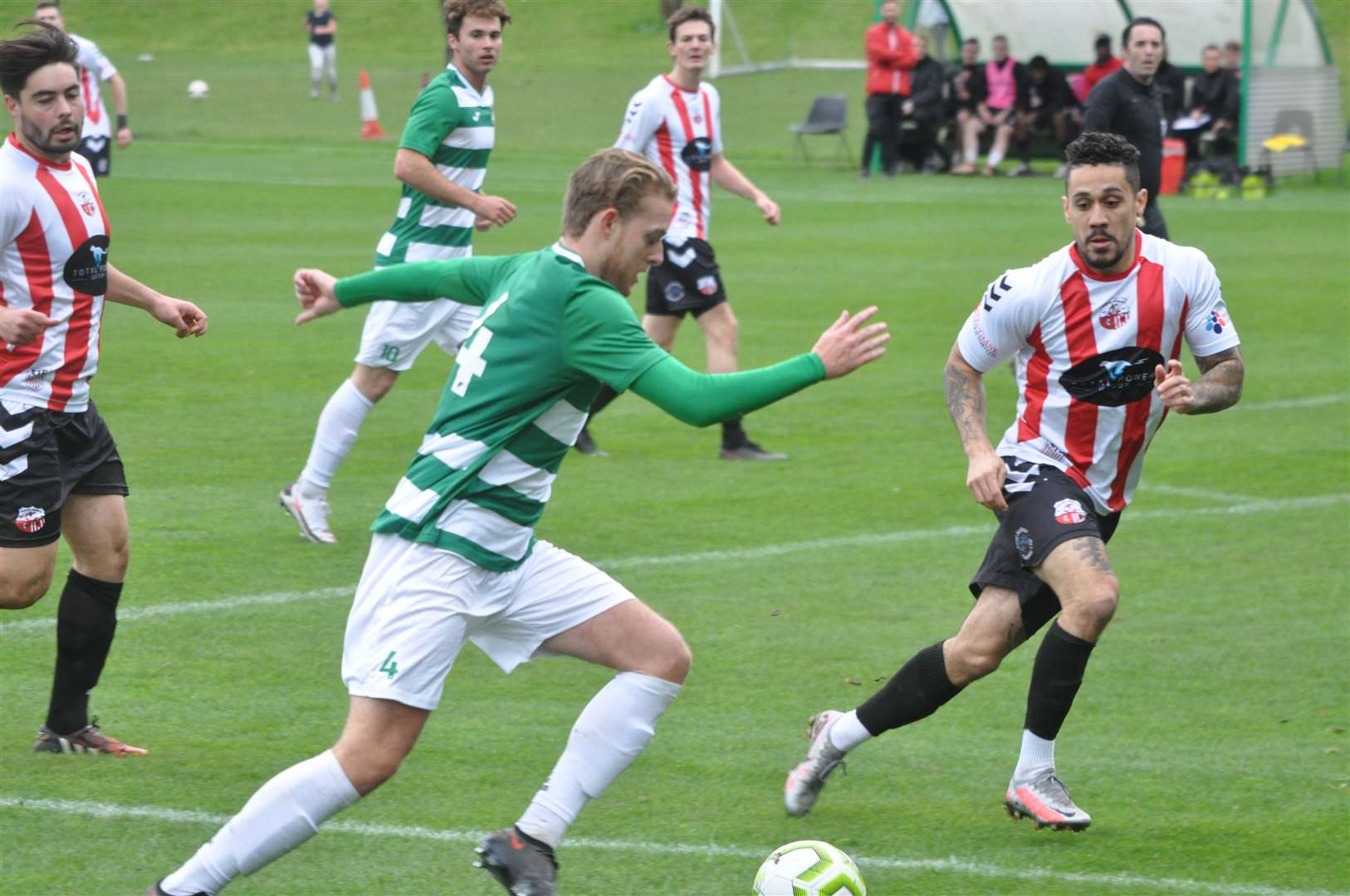 Corinthian (in green) are set for promotion as part of the FA's restructure of the National League System Picture: Paul Owen Richards