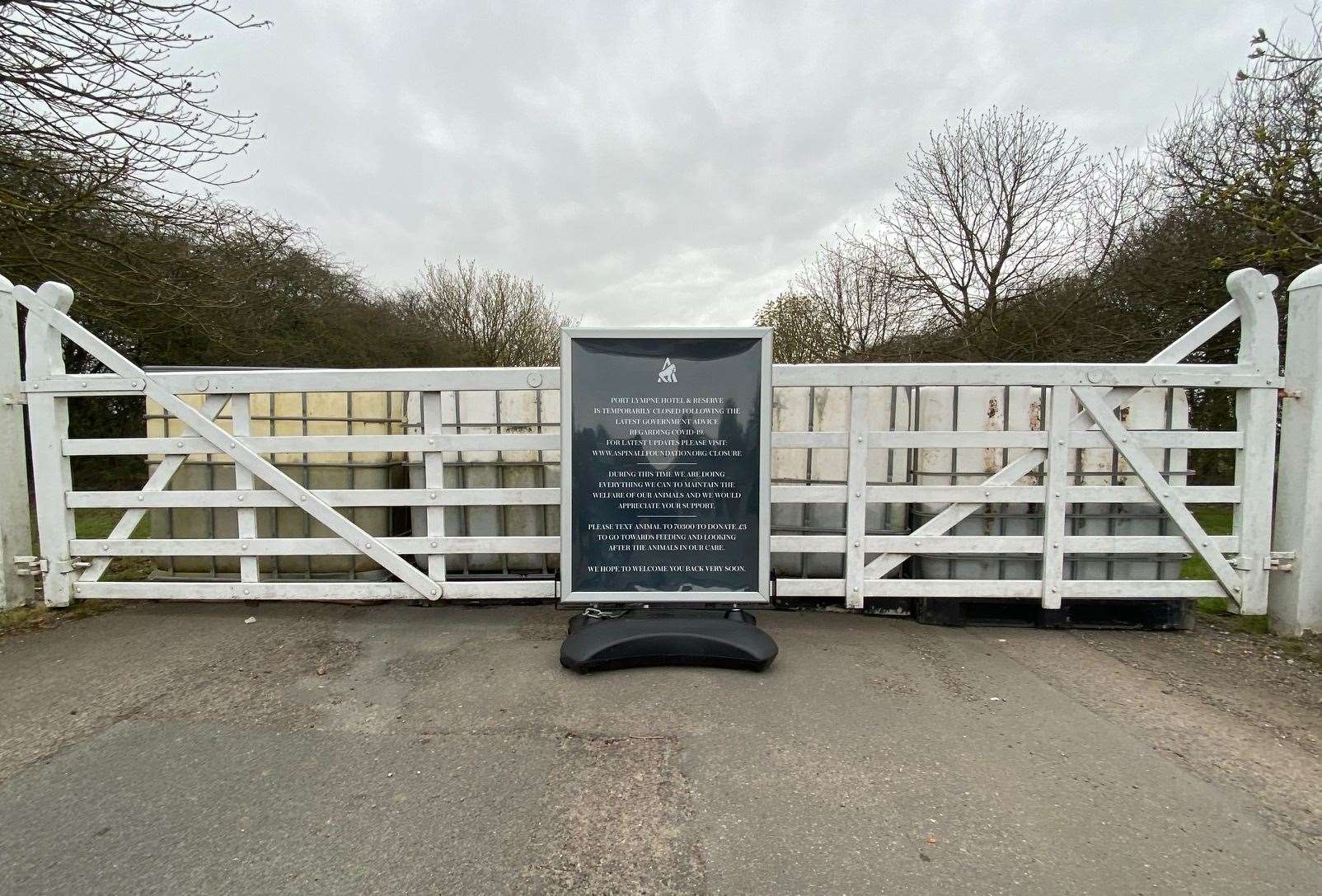 Zoos have been shut since March, including Port Lympne pictured here