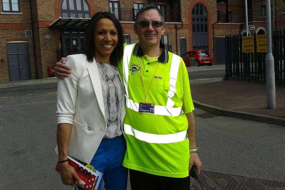 David O'Neill with Dame Kelly Holmes